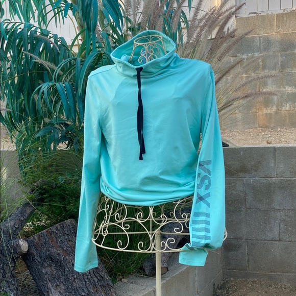 PINK Victoria's Secret Green Oversized Hoodie - Picture 1 of 7